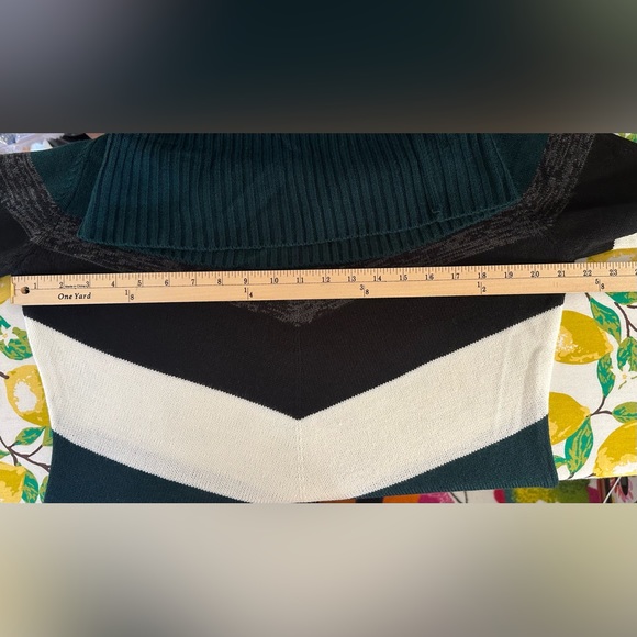 by&by Long Sleeve Sweater Dress - Green Chevron - Picture 6 of 11